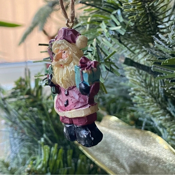 European Carved Santa Christmas Ornament - Picture 6 of 8